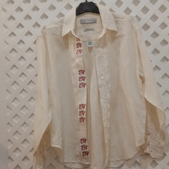 VTG Anne Pinkerton 100% Linen Embroidered Shirts - Picture 2 of 5